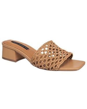 French Connection Waves Woven Mule - Brown