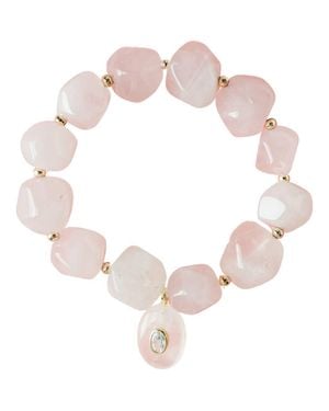 MacRae & Co Single Love Beaded Stretch Bracelet - Pink