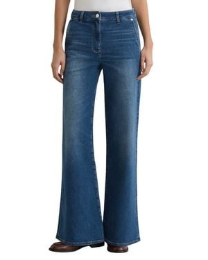 Reiss Addie Wide Leg Jeans - Blue