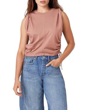 Habitual The Luna Cinched Cotton Top - Blue
