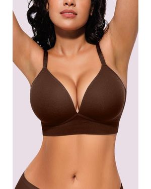Shapellx Everyday Back Smoothing Wireless Push-Up Bra - Black