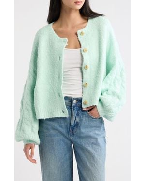 Free People Thistle Knit Cardigan - Green