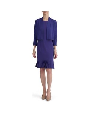Kasper Cropped Shrug Sweater - Blue