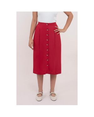 Aam The Label The Midi Skirt - Red