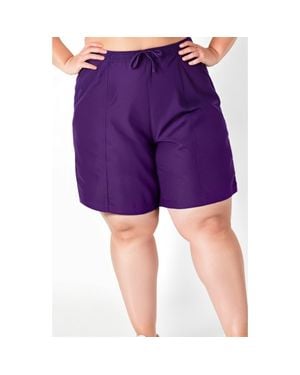 Calypsa Plus Size 7 Board Shorts - Purple