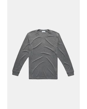 Wolf Vs. Goat (WvG) Heavyweight Viscose Interlock Long Sleeve Crewneck - Gray