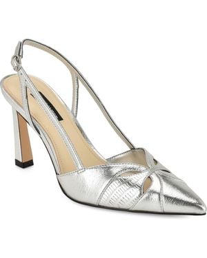 Nine West Darella Pointed Toe Slingback Pump - White