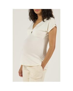 Cache Coeur Maternity And Nursing Top Celia - White