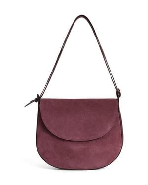 LEMIZ Juliette Suede Shoulder Bag - Purple