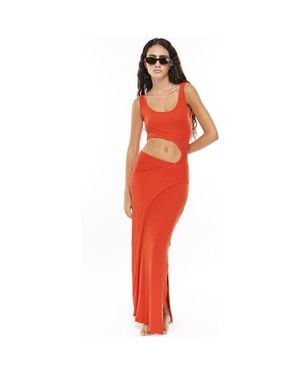 MOTHER OF ALL Papper Cut Out Maxi Dress - Red