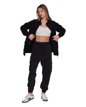 Rebody Active Effortless Fleece Oversized Jacket - Black