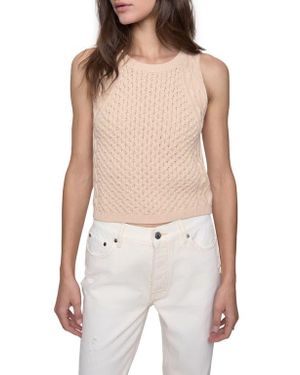 Rebecca Minkoff Palmer Cable Stitch Sleeveless Sweater - Multicolor