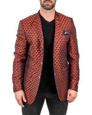 Maceoo Skull Sport Coat - Red