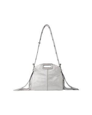 Maje Miss M Mini Metallic Leather Bag - Gray