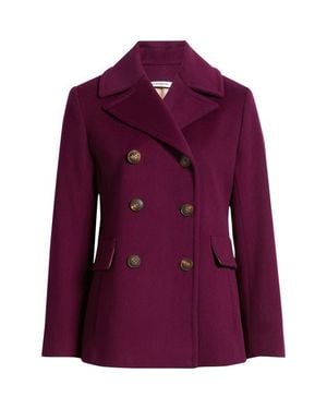 Fleurette Wool Peacoat - Purple
