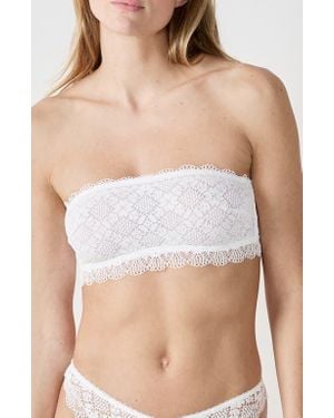 Etam Souffle Strapless Bandeau Bra - White