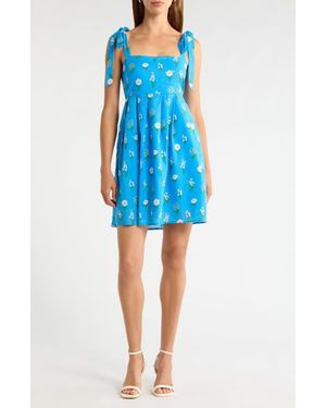 Sugarlips Graica Pleated Midi Dress - Blue