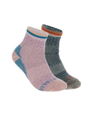 United By Blue Assorted 2-Pack Wool & Cotton Blend Quarter Socks - Multicolor