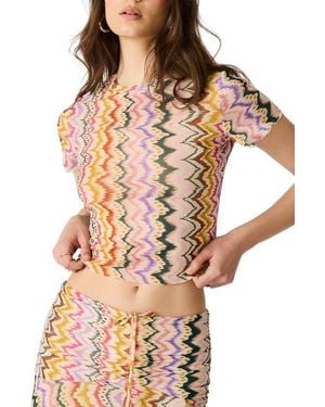 Steve Madden Larke Print Crop Top - Multicolor
