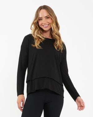 Ripe Maternity Jazmin Long Sleeve Nursing Top - Black