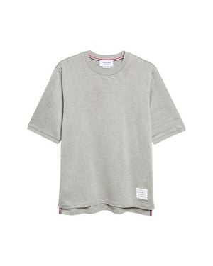 Thom Browne Bar Cotton T-Shirt - Gray