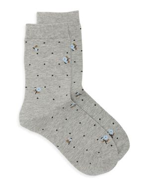 Casa Clara Tawny Cotton Blend Crew Socks - Gray