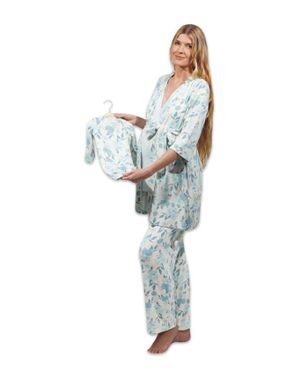 Everly Grey Analise During & After 5-Piece Maternity/Nursing Sleep Set For Mom & Baby - Blue