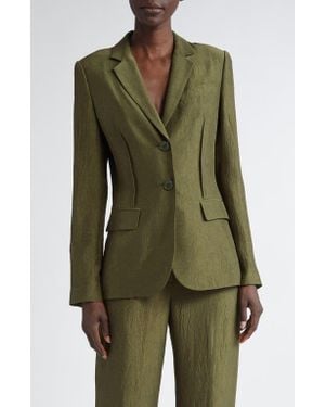 Jason Wu Crinkled Satin Blazer - Green