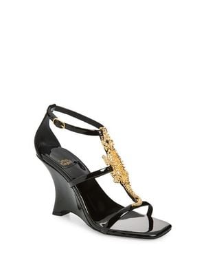 Jeffrey Campbell Swamped Wedge Sandal - Black