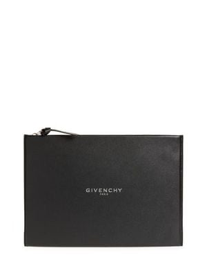 Givenchy Antigona Padded Leather Zip Pouch - Black