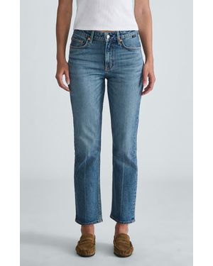 Mavi New York High Waist Ankle Straight Leg Jeans - Blue
