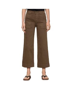 Sanctuary Insider High Waist Cropped Straight Leg Jeans - Brown