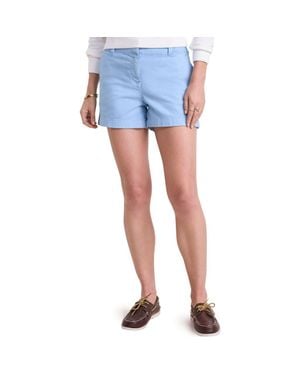 Vineyard Vines Herringbone Stretch Cotton Shorts - Blue