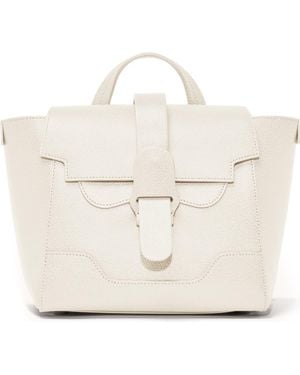 Senreve Mini Maestra Pebbled Leather 4-Way Convertible Handbag - White