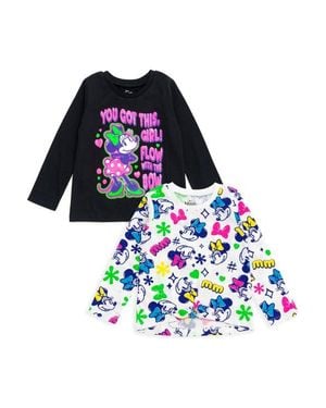 Disney Minnie Mouse 2-Piece Long Sleeve T-Shirt Set - Multicolor