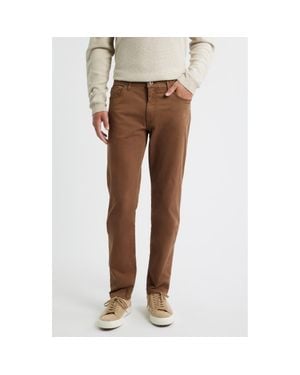 Brax Cadiz Straight Leg Stretch Twill Pants - Brown