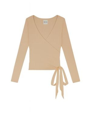 VIR VITA Margot Wrap Top - Natural