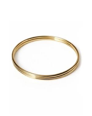 Panacea Set Of 3 Skinny Bangle Bracelets - White