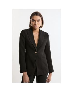 Karen Millen Tailored Single Breasted Blazer - Black