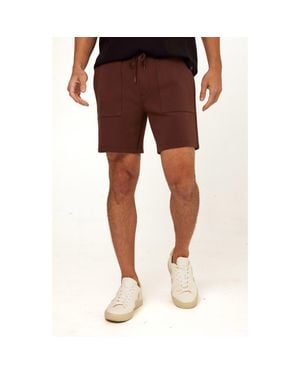 Threads For Thought Jaxson Peached Stretch Organic Cotton Blend Shorts - Red
