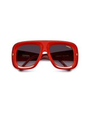 Carrera Special Edition Flaglab 18 57Mm Gradient Square Shield Sunglasses - Red