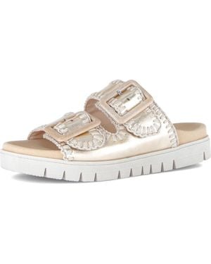 Gabor Two-Strap Lug Sole Sandal - Metallic