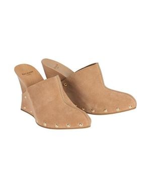 Balmain Wedge Clogs - Natural