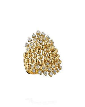 Hueb Bubbles Diamond Ring - Metallic