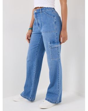 Joe Browns Denim Cargo Pants - Blue