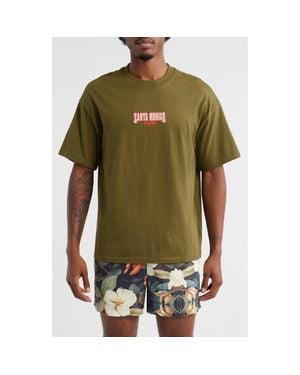 PacSun Santa Monica Embroidered T-Shirt - Green