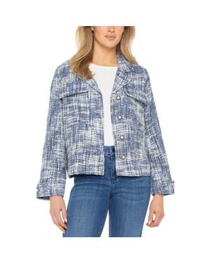 Liverpool Los Angeles Boxy Tweed Jacket - Blue
