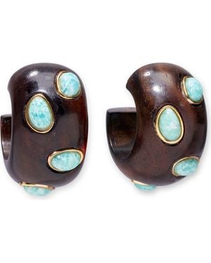 Lizzie Fortunato Acacia Amazonite Earrings - Brown