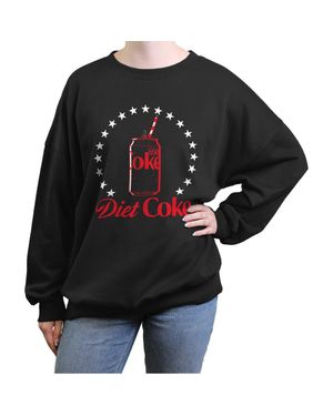 Coca Cola Junior's Diet Can Stars Stamp Sweatshirt - Black