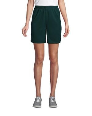 Lands' End School Uniform Mesh Gym Shorts - Green